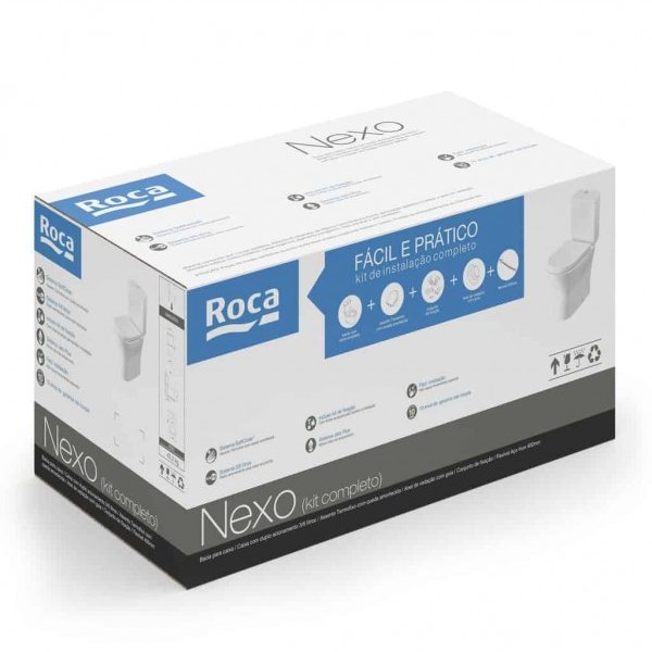 KIT NEXO Bacia Com Caixa Acoplada e Assento Termofixo Queda