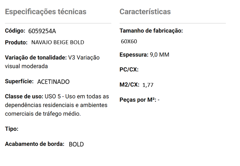 Navajo Beige BOLD 60x60 Portinari